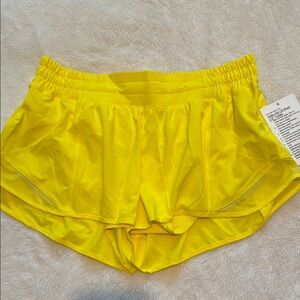 Yellow Women's Athletic Shorts